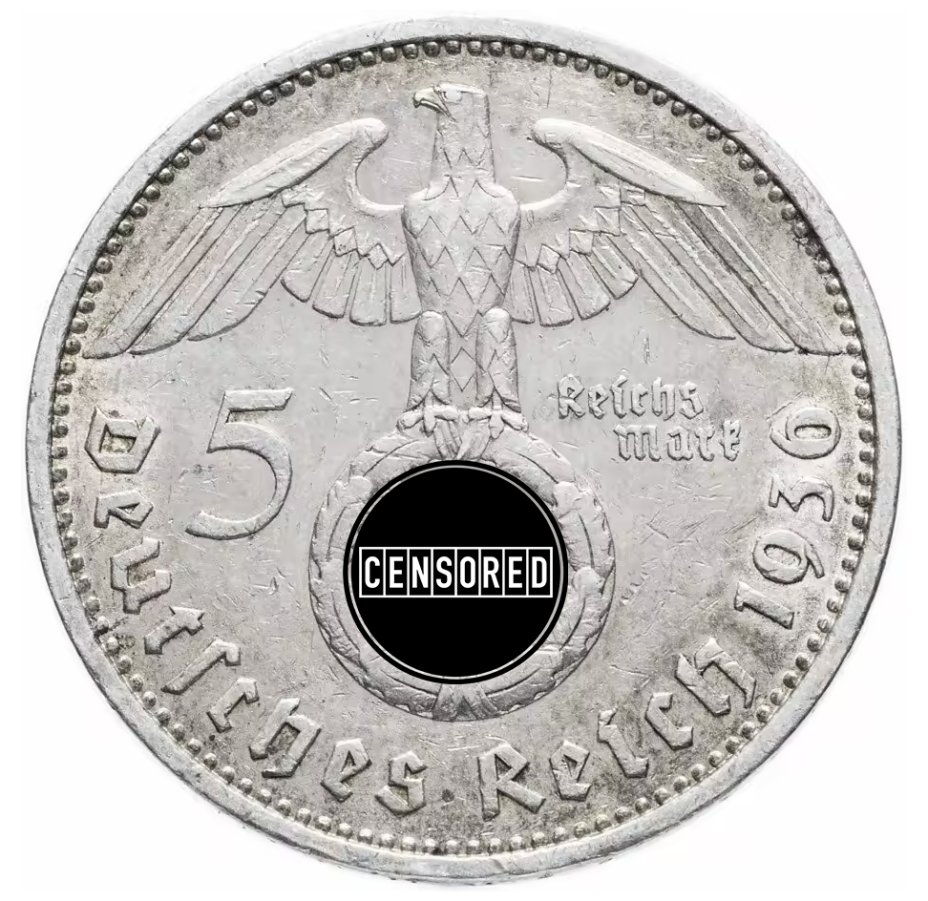 купить Фашистская Германия (Третий рейх) 5 рейхсмарок 1936-1939 гг