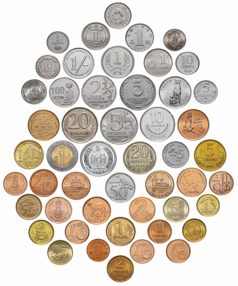 купить Набор начинающего нумизмата из 50 монет (2-й вариант) UNC