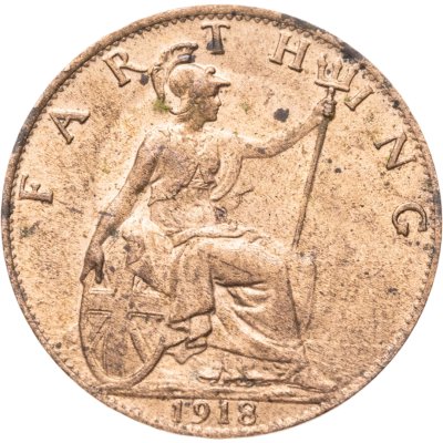 купить Великобритания 1 фартинг (farthing) 1918