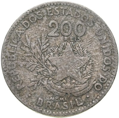 купить Бразилия 200 реалов (рейс, reis) 1901