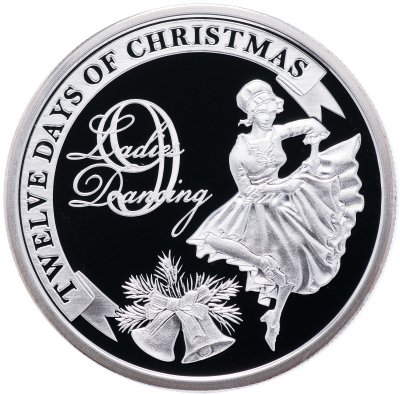 купить Остров Ниуэ 2 доллара 2009 "12 дней рождества: день 9-й, танцующие леди"