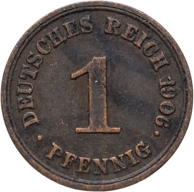 купить Германия 1 пфенниг (pfennig) 1906 "E"