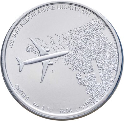 купить Нидерланды 5 евро 2019 "100-летие авиации в Нидерландах" в коинкарте