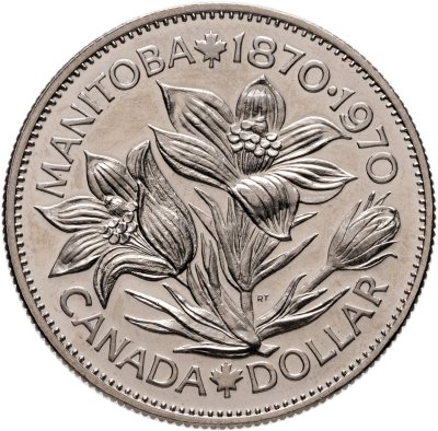 купить Канада 1 доллар (dollar) 1970 "100 лет со дня присоединения Манитобы"