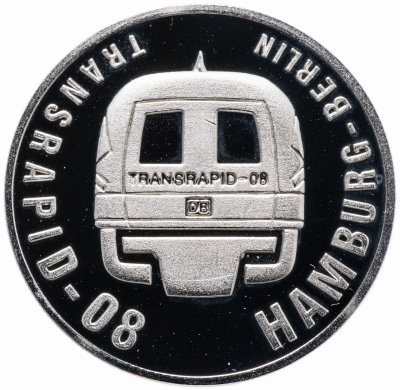 купить Либерия 5 долларов (dollars) 1999 Transrapid-08 - Гамбург-Берлин