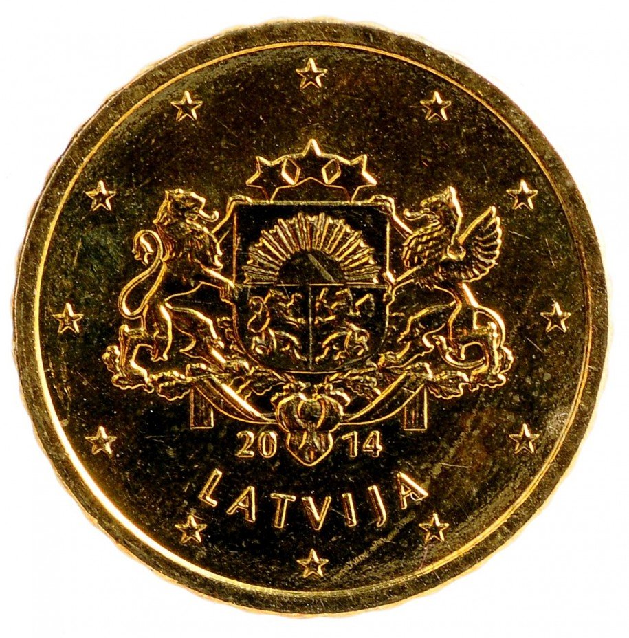 купить Латвия 10 евро центов 2014
