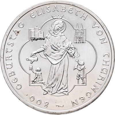 купить Германия 10 euro (евро) 2007 "800 лет со дня рождения Елизаветы Венгерской (Тюрингской)"