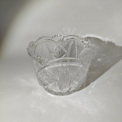 купить Конфетница с резным декором, хрусталь, гранение, СССР, 1970-1980 гг.
