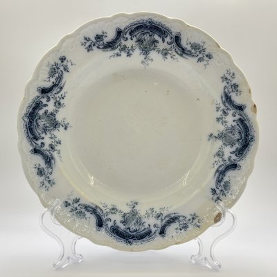 купить Тарелка суповая c флористическим декором, фаянс, деколь, Villeroy & Boch, Германия, 1874-1909 гг.