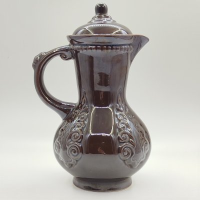 купить Кувшин с монохромным объемным орнаментальным декором, керамика, глазурь, СССР, 1970-1990 гг.