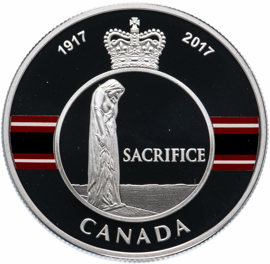 купить Канада 20 долларов 2017 "Медаль памяти жертв" в футляре, с сертификатом