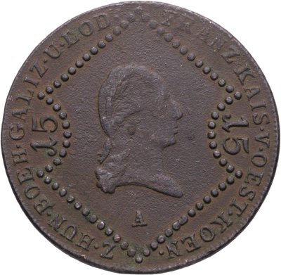 купить Австрия 15 крейцеров (kreuzer) 1807, знак монетного двора "A" - Вена