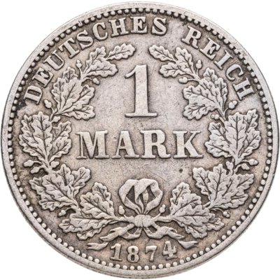 купить Германия 1 марка 1874 G знак монетного двора: "G" - Карлсруэ