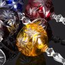 Купить Набор разноцветных рюмок на высоких ножках, украшенных резным орнаментом, хрусталь, резьба, Германия, 1970-1990 гг.