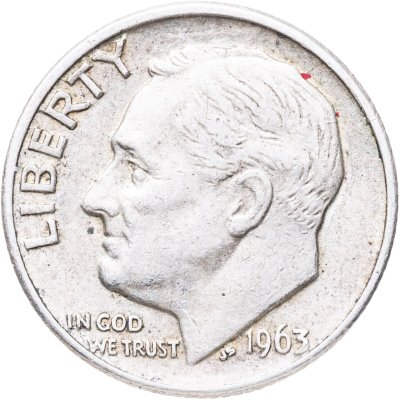купить США 10 центов (дайм) 1963 "Silver Roosevelt Dime (Рузвельт)"