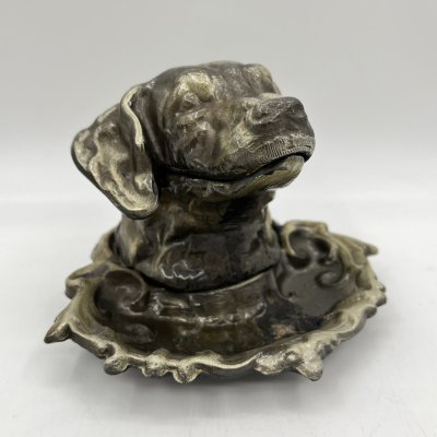 купить Чернильница "Голова собаки", металл, лак, СССР, 1960-1980 гг.