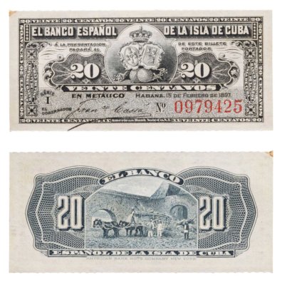 купить Куба 20 сентаво 1897 года P-53