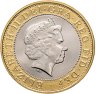 Купить Великобритания 2 фунта (pounds) 2002 "XVII Игры Федерации Содружества наций - флаг Шотландии"