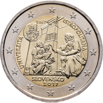 купить Словакия 2 евро (euro) 2017 550 лет Истрополитанской академии