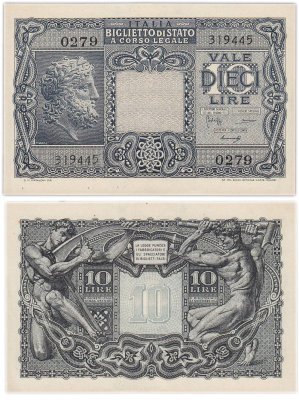 купить Италия 10 лир 1944