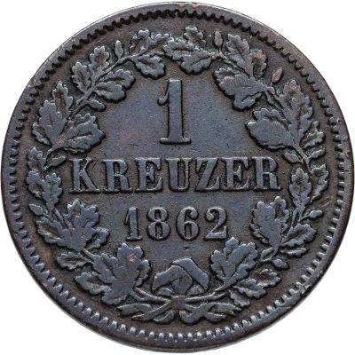 купить Германия, Баден 1 крейцер 1862