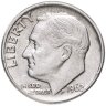 Купить США 10 центов (дайм, one dime) 1962 "Silver Roosevelt Dime (Рузвельт)"
