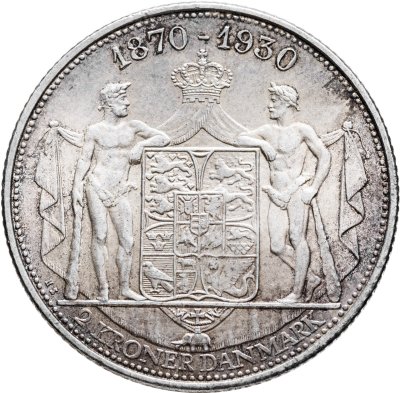 купить Дания 2 кроны (kroner) 1930 "60 лет со дня рождения короля Кристиана X"