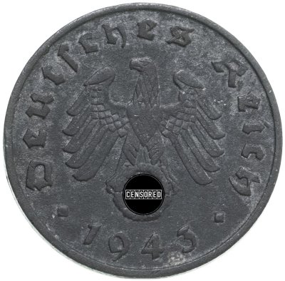 купить Подлинная монета Германии периода Третьего рейха 1 рейхспфенниг (reichspfennig) 1940-1945, случайный год