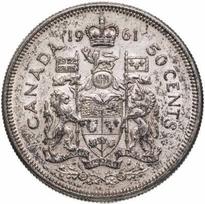 Купить Канада 50 центов (cents) 1961