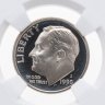 Купить США 10 центов (one dime) 1990 S в слабе DNC PF69