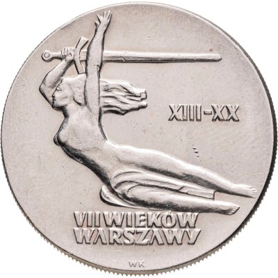 купить Польша 10 злотых 1965 "700 лет Варшаве, Ника"