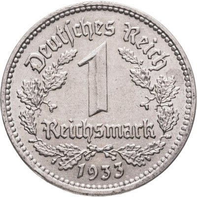 купить Германия (Третий рейх) 1 рейхсмарка (reichsmark) 1933