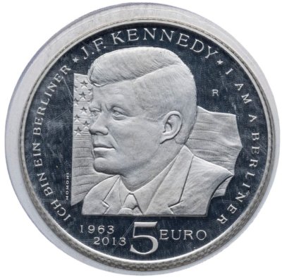 купить Сан-Марино 5 евро (euro) 2013 50 лет со дня убийства Джона Кеннеди