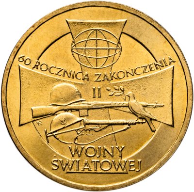 купить Польша 2 злотых 2005 "60 лет Окончание Второй Мировой войны"