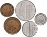 Купить Нидерланды набор из 5 монет 1, 5, 10, 25 центов и 1 гульден 1961-2000