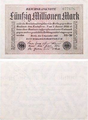 купить Германия 50000000 марок 1923 года (Pick 109a(1)