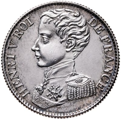 купить Франция 1 франк, 1831 Генрих V (HENRI V ROI DE FRANCE) Претендентский чекан