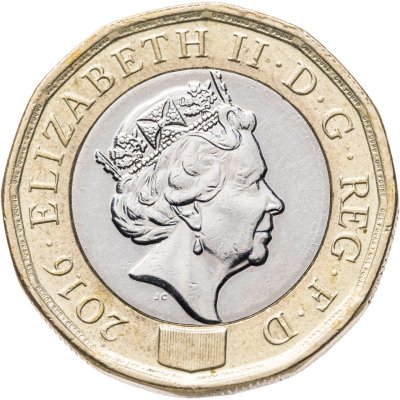 купить Великобритания 1 pound (фунт) 2016 новый 12-ти угольный