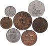 Купить Великобритания набор 7 монет 1/2, 1 пенни (penny), 2. 5. 50 пенсов (pence), 1 шиллинг 1945-1997