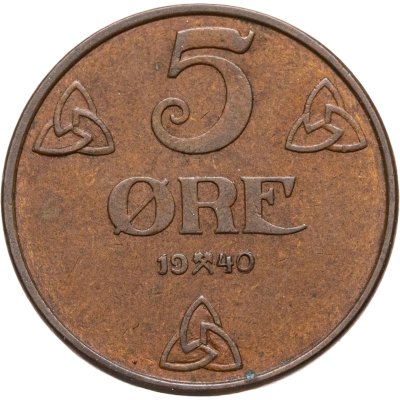 купить Норвегия 5 эре (ore) 1940