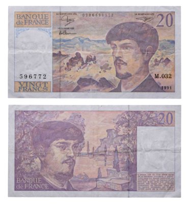 купить Франция 20 франков 1991 (Pick 151е)