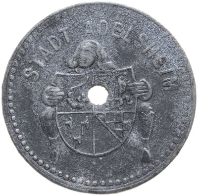 купить Германия (нотгельды) 5 пфеннигов 1918 "Город Адельсхайм"
