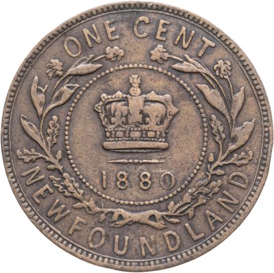 купить Ньюфаундленд 1 цент (cent) 1880