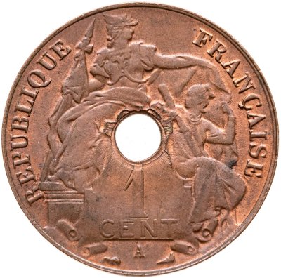 купить Французский Индокитай 1 сантим 1911 А