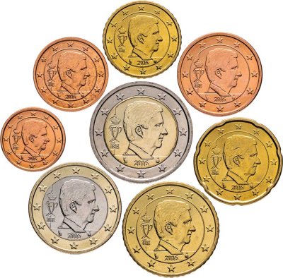 купить Бельгия полный годовой набор из 8 монет евро 2016