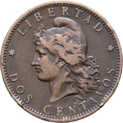 купить Аргентина 2 сентаво (centavos) 1885