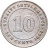 Купить Стрейтс Сетлментс 10 центов (cents) 1894