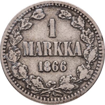 купить 1 марка 1866 S Российская Финляндия