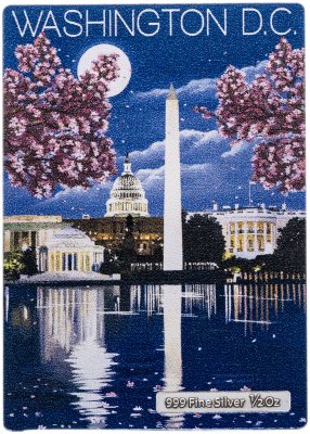 купить Ниуэ 1 доллар 2015 "Винтажные постеры - Вашингтон" в блистере