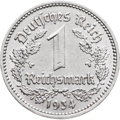 купить Германия, Третий рейх 1 рейхсмарка 1934 A